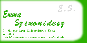 emma szimonidesz business card